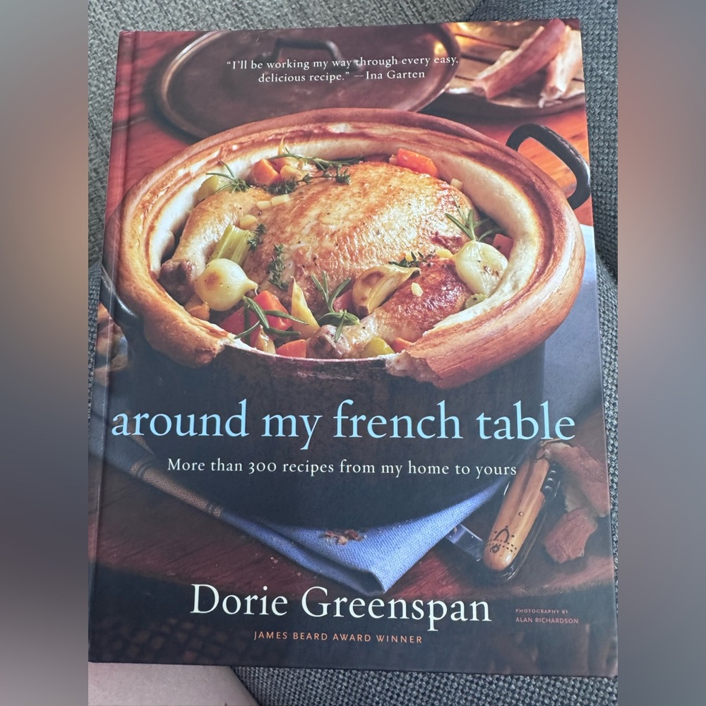 'Around My French Table' Cookbook - Blue Cover brand new